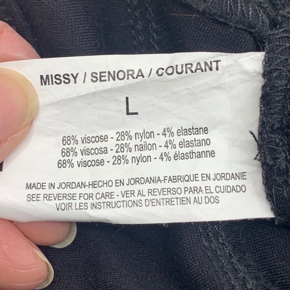 Bandolino Women's Bella Legging Soft Pull On Stretch Comfort Pants Black Size L - Picture 11 of 12